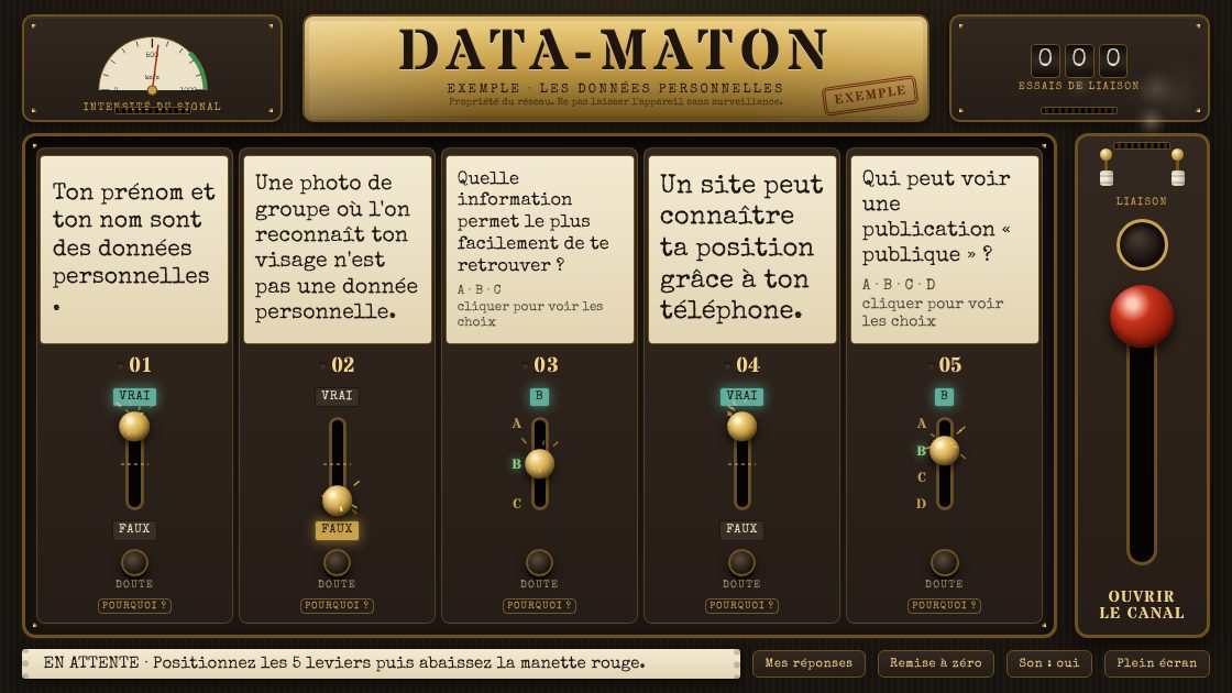 Steampunk : leviers en laiton et manette rouge